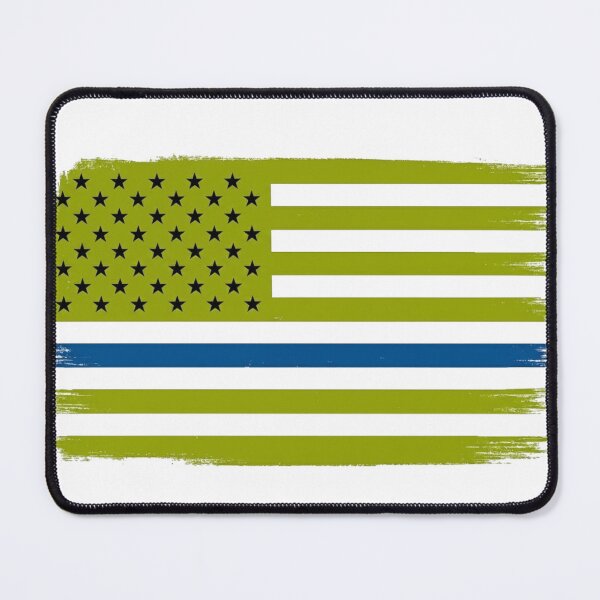 Item preview, Green Thin Blue Line Patriot Flag designed and sold by CoffeeNJesus.