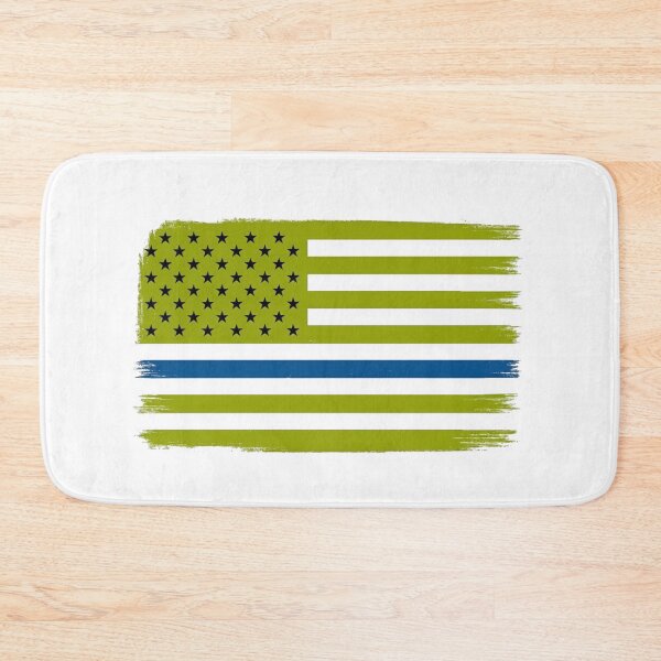 Item preview, Green Thin Blue Line Patriot Flag designed and sold by CoffeeNJesus.