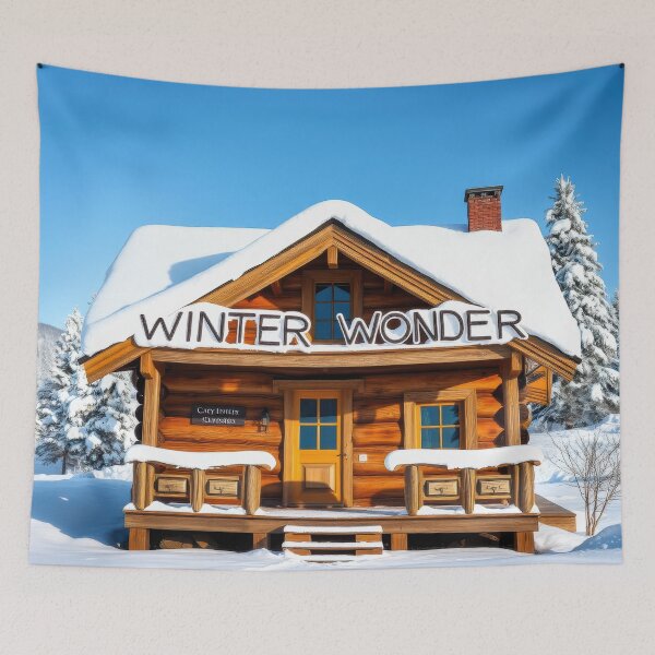 Item preview, Cozy Cabin Winter Escape designed and sold by CTM ArtStudio.