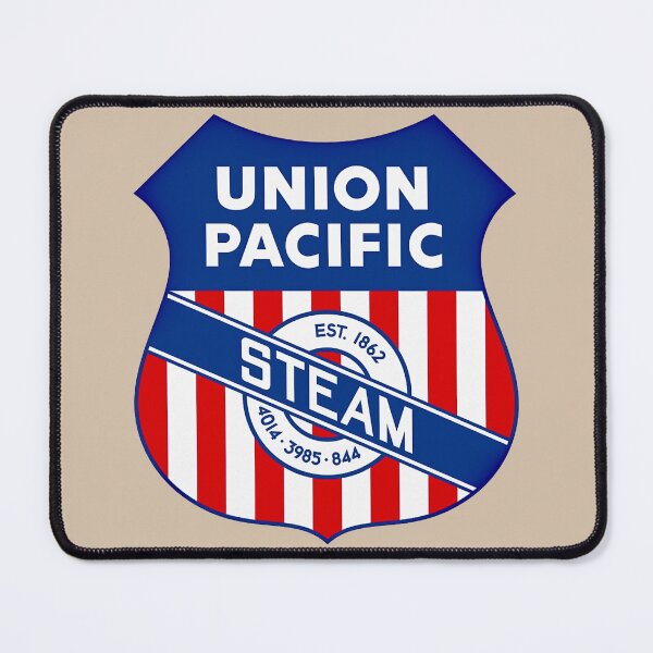 Item preview, Train logo, UP #4014, #3985 & #844 Steam Locomotives Tribute Shield, Shelly's Train Store, Vintage, Classic, Collectible Train Logos, Rail & Railroad Logos, stickers, t-shirts, posters designed and sold by MoreEZUSA-Here.