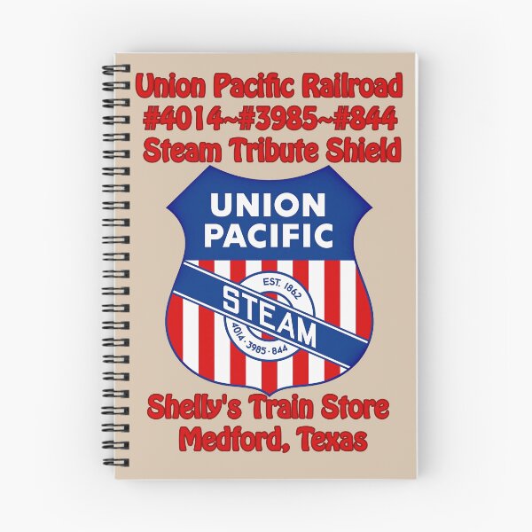 Item preview, Train logo, UP #4014, #3985 & #844 Steam Locomotives Tribute Shield, Shelly's Train Store, Vintage, Classic, Collectible Train Logos, Rail & Railroad Logos, stickers, t-shirts, posters designed and sold by MoreEZUSA-Here.
