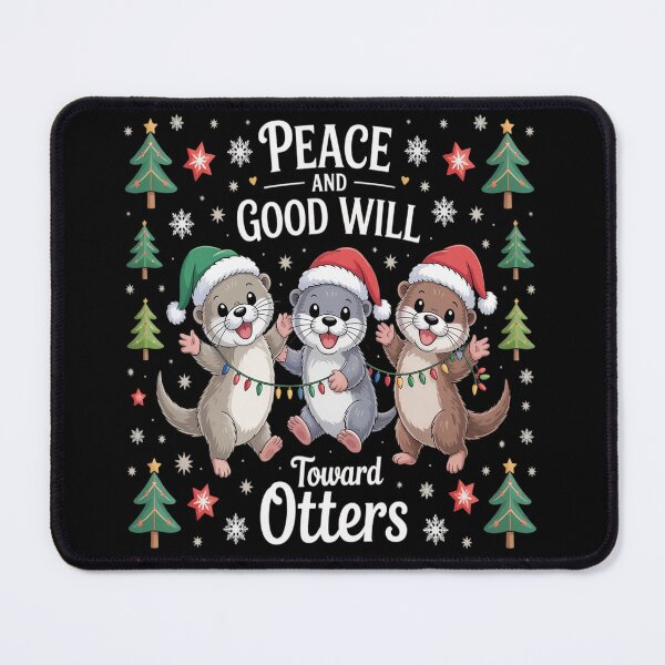 Item preview, Christmas Otters Cute Otter Xmas Ugly Matching designed and sold by VladoZork.