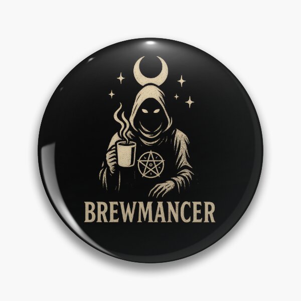 Item preview, Brewmancer Coffee Wizard Occult Fantasy Vintage Goth Halloween designed and sold by davidjulie.