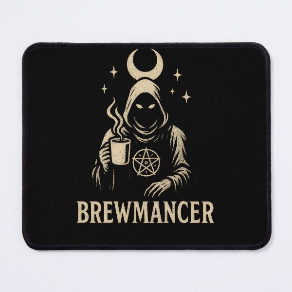 Item preview, Brewmancer Coffee Wizard Occult Fantasy Vintage Goth Halloween designed and sold by davidjulie.