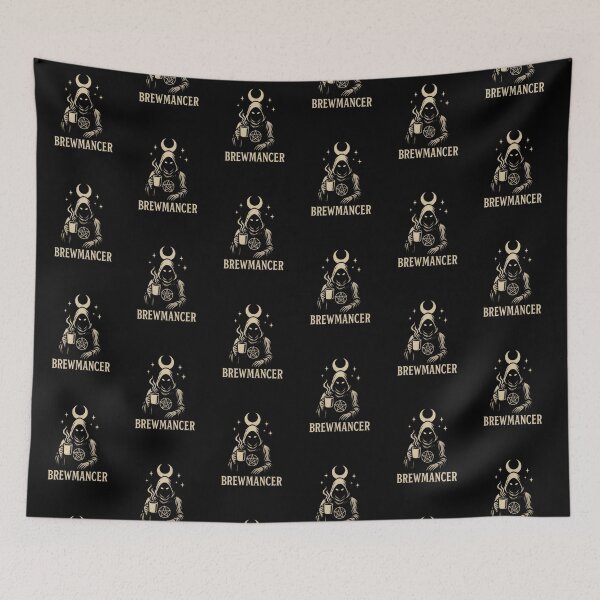 Item preview, Brewmancer Coffee Wizard Occult Fantasy Vintage Goth Halloween designed and sold by davidjulie.