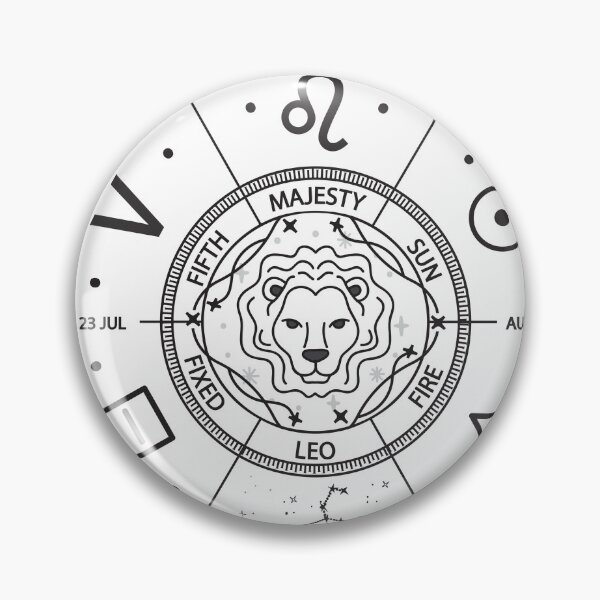 Item preview, Leo Zodiac Sign Wheel Illustration designed and sold by iNoheArts.