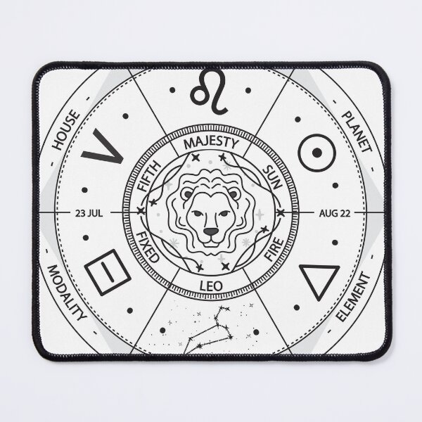 Item preview, Leo Zodiac Sign Wheel Illustration designed and sold by iNoheArts.