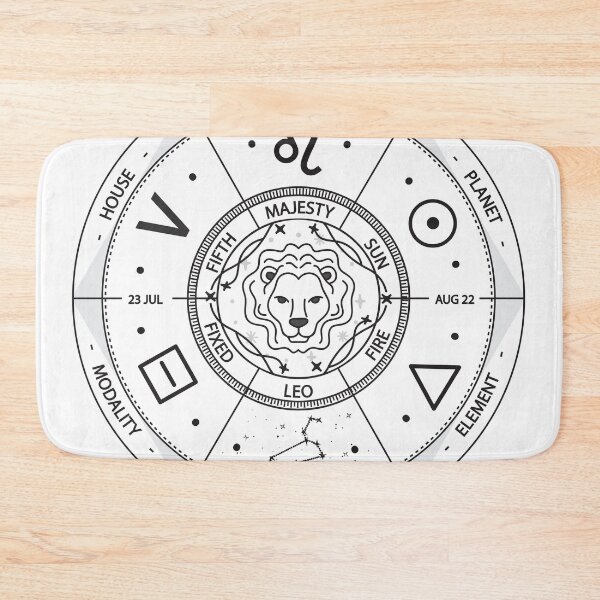 Item preview, Leo Zodiac Sign Wheel Illustration designed and sold by iNoheArts.