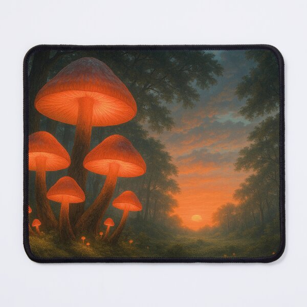 Aperçu de l'œuvre Coucher de soleil aux champignons lumineux créée et vendue par Paul Morse.