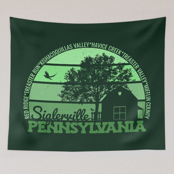Item preview, Siglerville Pennsylvania Sunset Retro Vintage Local Pride Logo designed and sold by CRHPOD20.