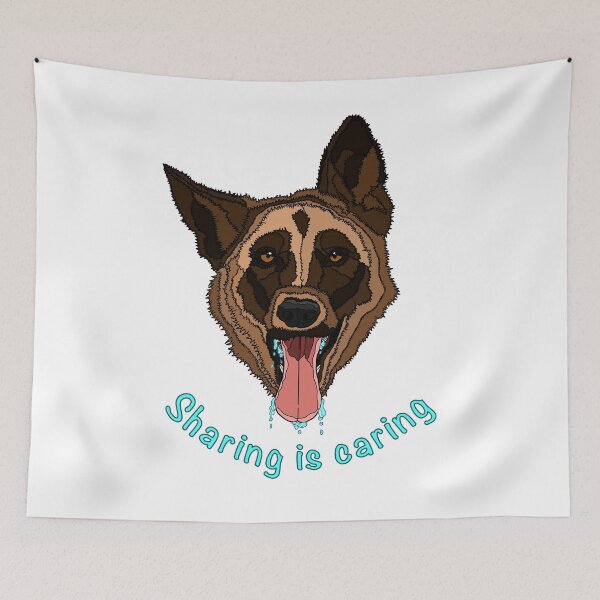 Item preview, Funny German Shepherd - Sharing is Caring designed and sold by nostakesart.