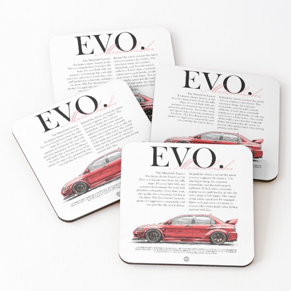 Item preview, Red Mitsubishi Lancer Evolution – JDM Rally Icon designed and sold by Blitzcrew.Co.