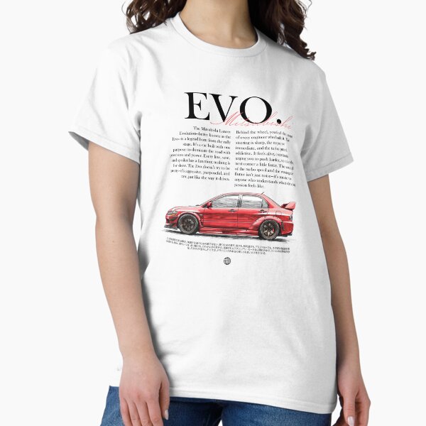 Red Mitsubishi Lancer Evolution – JDM Rally Icon Classic T-Shirt