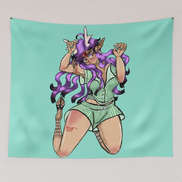 Item preview, sleepy deer woman designed and sold by nekoandwolf1.