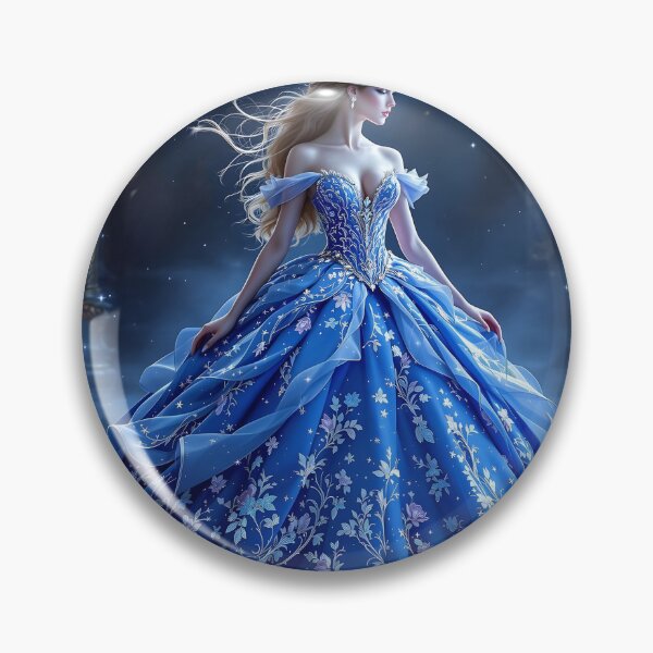 Artikelvorschau, Das verzauberte blaue Kleid entworfen und verkauft von Buttonquill.