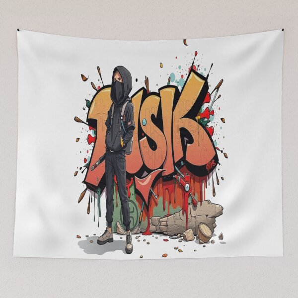 Item preview, ross creations ninja graffiti art Professional design designed and sold by atomsama.