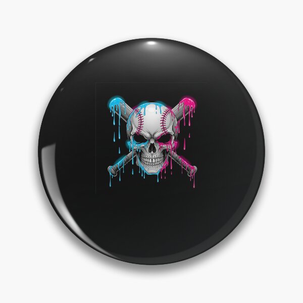 Item preview, Dripping Baseball Skull Crossbats designed and sold by diyoor.
