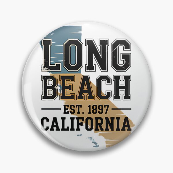 Item preview, Long Beach California Vintage Retro Coastal Typography 2025 designed and sold by someraargelia.