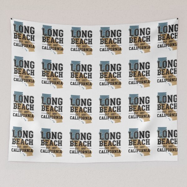 Item preview, Long Beach California Vintage Retro Coastal Typography 2025 designed and sold by someraargelia.