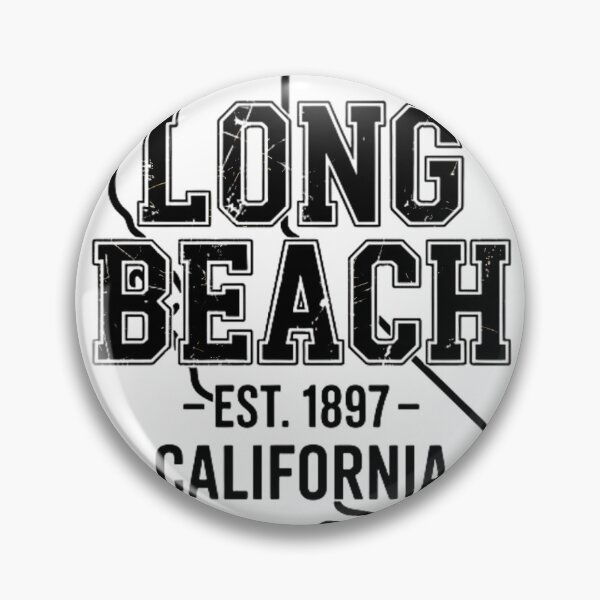 Item preview, Long Beach California Vintage Retro Coastal Typography 2025 designed and sold by someraargelia.