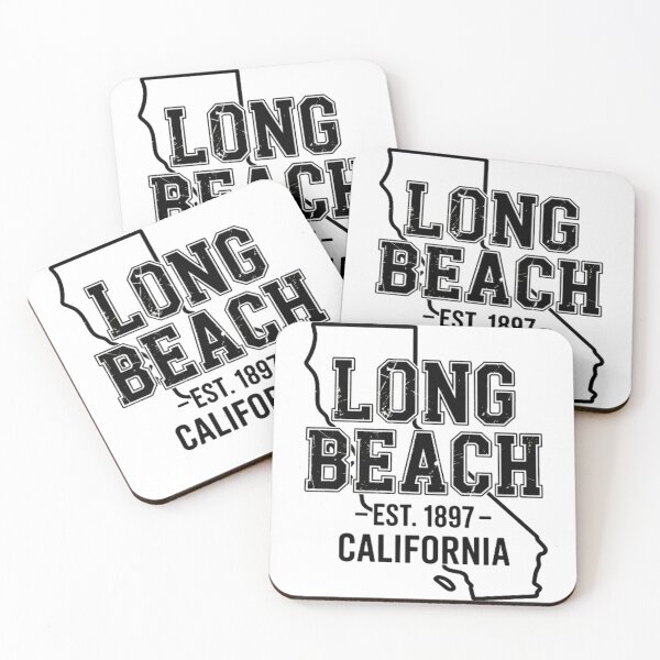 Item preview, Long Beach California Vintage Retro Coastal Typography 2025 designed and sold by someraargelia.