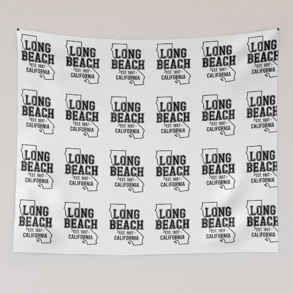 Item preview, Long Beach California Vintage Retro Coastal Typography 2025 designed and sold by someraargelia.