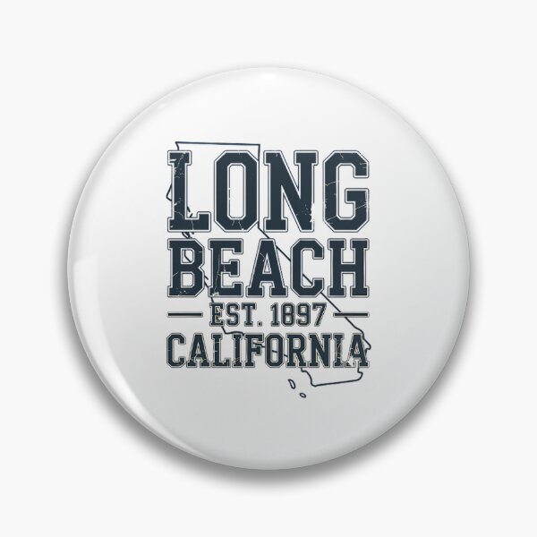 Item preview, Long Beach California Vintage Retro Coastal Typography 2025 designed and sold by someraargelia.