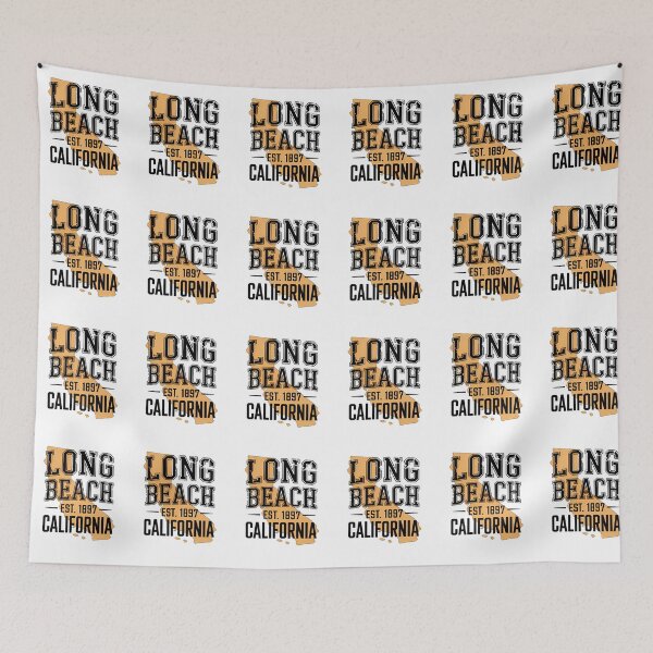 Item preview, Long Beach California Vintage Retro Coastal Typography 2025 designed and sold by someraargelia.