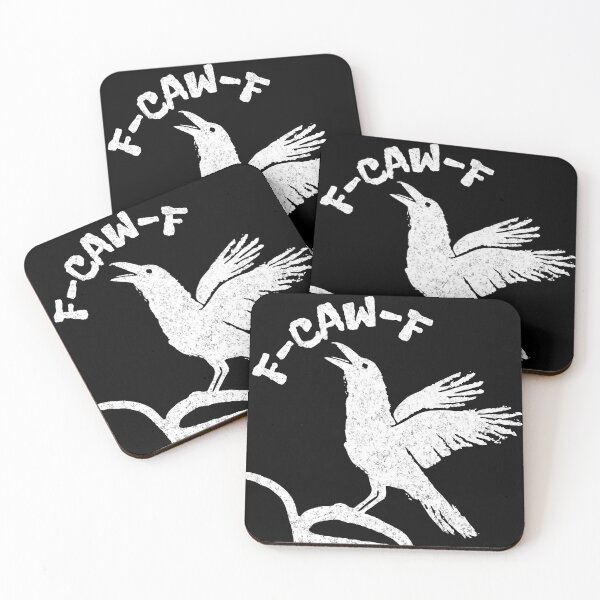 Item preview, Grunge Stamp Crow Pun F-Caw-F Fuck Off Pun designed and sold by TackyTime.