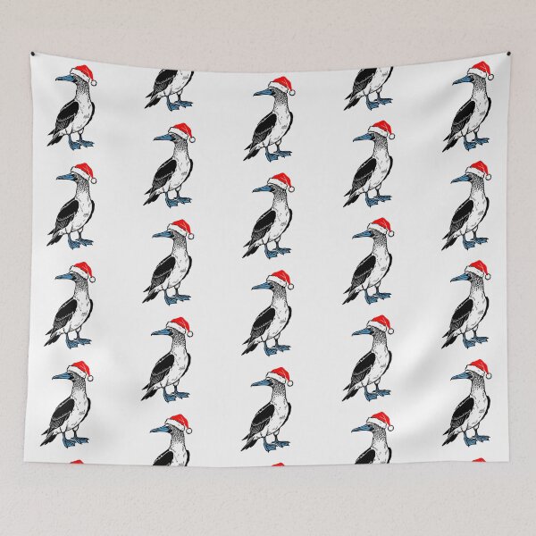 Item preview, Blue-footed Booby with Christmas Hat Silhouette designed and sold by JollyCritters.