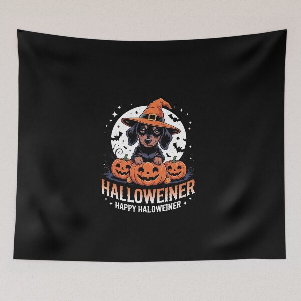 Item preview, Happy Halloweiner Pumpkin Spooky Pets Dog Ghost Halloween  designed and sold by EllinoKlemo.