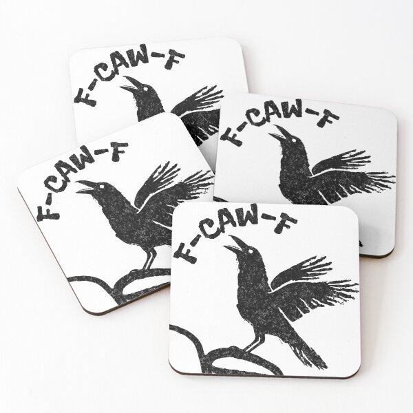 Item preview, Grunge Stamp Crow Pun F-Caw-F Fuck Off Humor designed and sold by TackyTime.