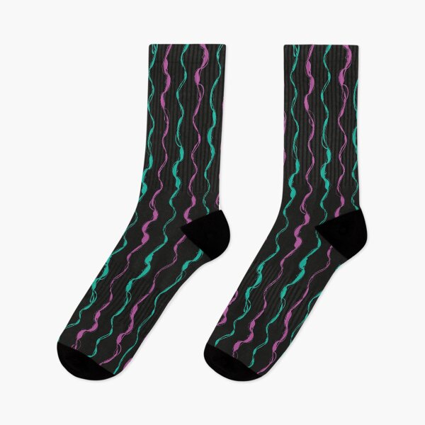 Item preview, Webbed Threads Print - Neon Teal, Purple and Black designed and sold by Daniel Bevis Design.