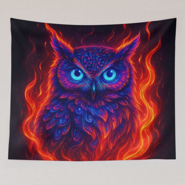 Item preview, Flaming Neon Owl designed and sold by Paul Morse.