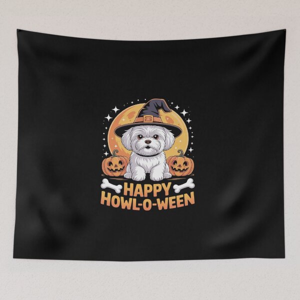 Item preview, Maltese Halloween Dog Howl O Ween Pet  designed and sold by EllinoKlemo.