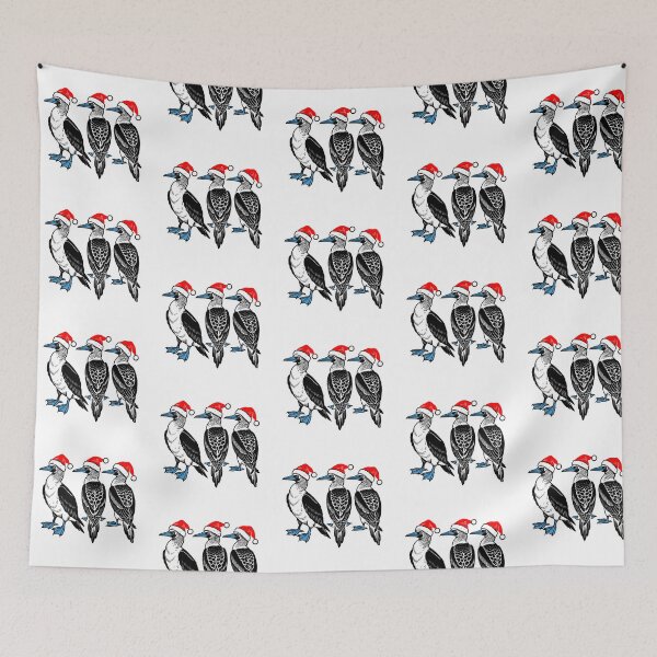 Item preview, Christmas Blue-footed Booby Family Silhouette | Festive Seabird Illustration designed and sold by JollyCritters.