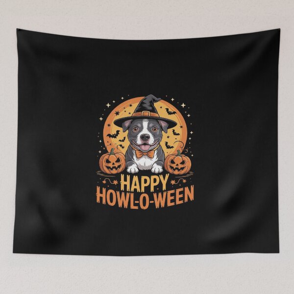 Item preview, Pitbull Halloween Dog Howl O Ween Pet  designed and sold by EllinoKlemo.