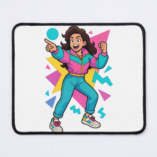 Item preview, Rad 90s Vibes – Energetic Retro Girl Poster designed and sold by Vectorfever.