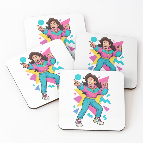 Item preview, Rad 90s Vibes – Energetic Retro Girl Poster designed and sold by Vectorfever.