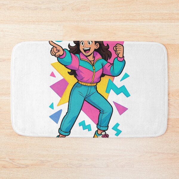 Item preview, Rad 90s Vibes – Energetic Retro Girl Poster designed and sold by Vectorfever.