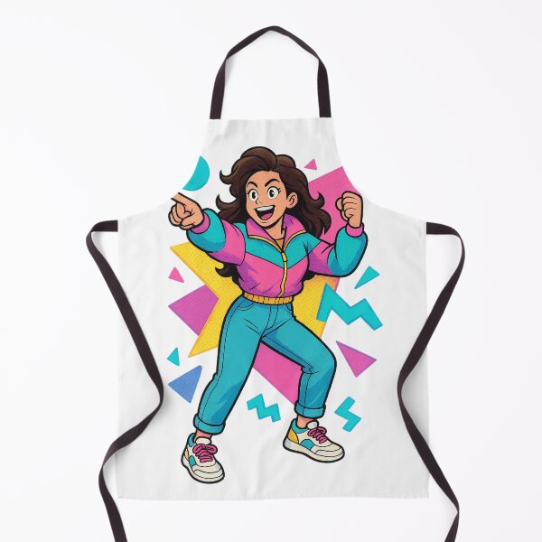 Item preview, Rad 90s Vibes – Energetic Retro Girl Poster designed and sold by Vectorfever.
