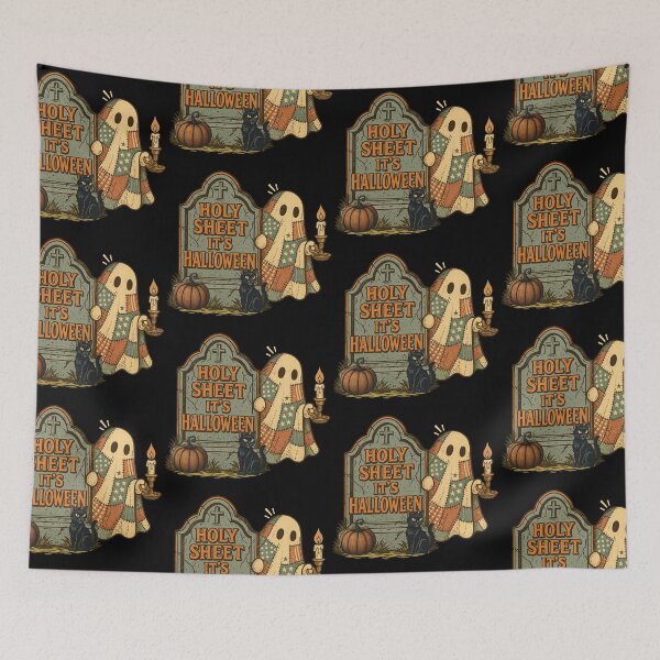 Item preview, Holy Sheet Retro Ghost designed and sold by Nacho Average Designs.