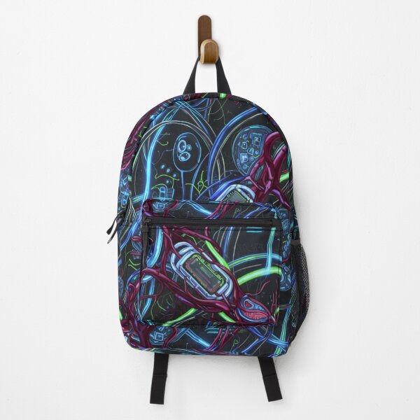Item preview, Bio-Cybernetic Fabric | Pattern of Neural Microchips and Neon Blood Vessels | Dark Science Fiction and Futuristic Technology designed and sold by DibuHumor.
