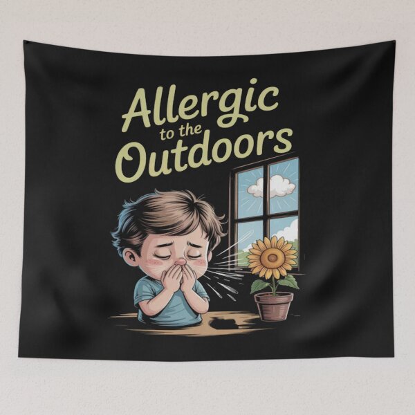 Item preview, Viral Allergic to the Outdoors  designed and sold by Vastingan.