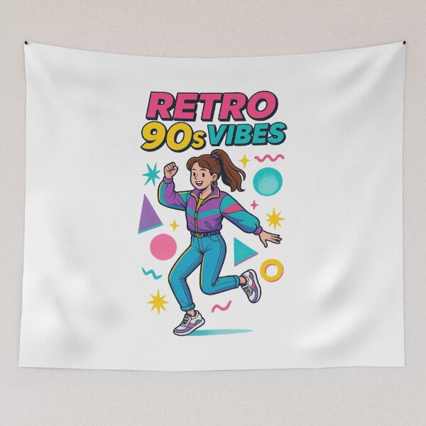 Item preview, Retro 90s Vibes Poster – Fun & Colorful designed and sold by Vectorfever.