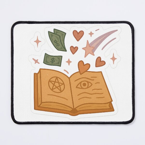 Item preview, Open Spellbook of Abundance | Cozy Witchy Halloween Magical Sticker & Printable Wall Art | Halloween Art | Cottagecore designed and sold by HerDreamCodes.