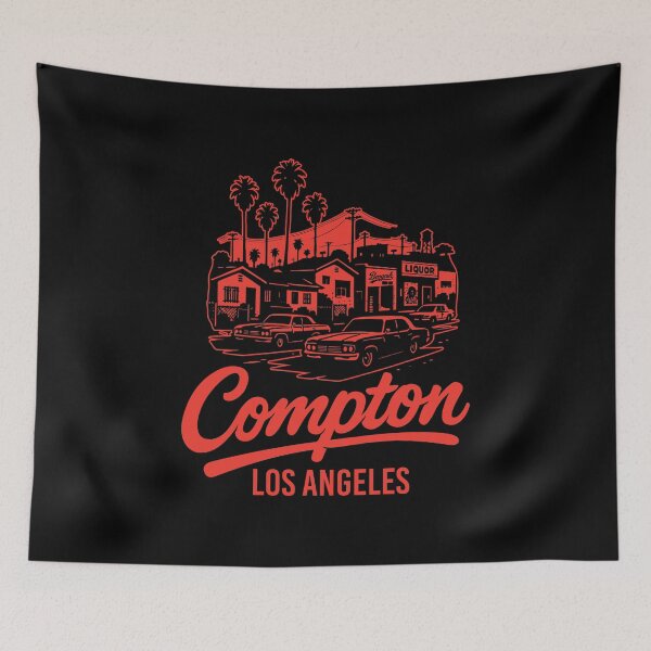 Item preview, Ilustración del paisaje urbano de Compton, Los Ángeles designed and sold by Boogosh.