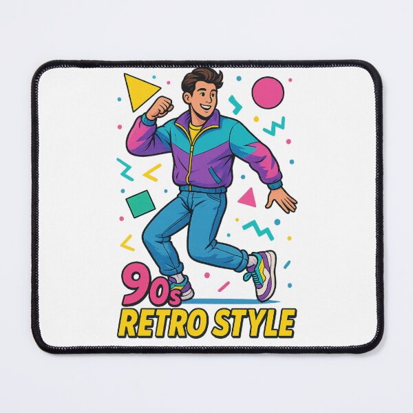 Item preview, 90s Retro Style Young Man Poster – Colorful Nostalgic Vibes designed and sold by Vectorfever.