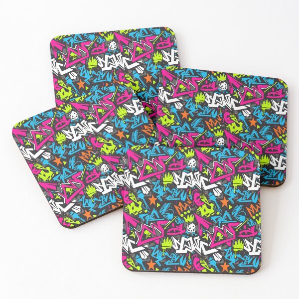 Item preview, Urban Neon Graffiti Pattern | Extravagant Street Art Print | Abstract Tagging Hip Hop and Skate Design designed and sold by DibuHumor.