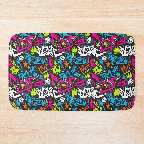 Item preview, Urban Neon Graffiti Pattern | Extravagant Street Art Print | Abstract Tagging Hip Hop and Skate Design designed and sold by DibuHumor.